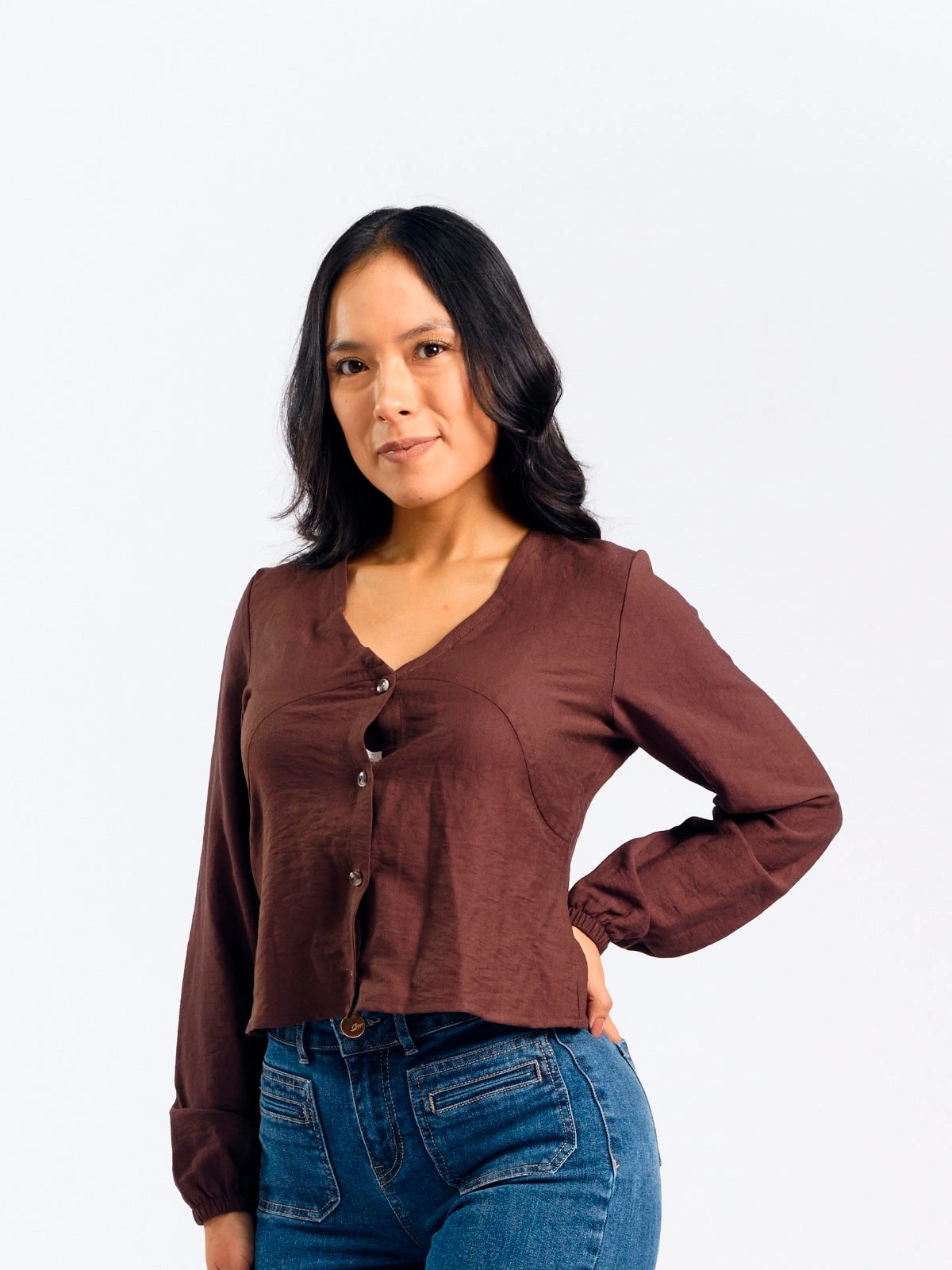BLUSA MANGA LARGA MUJER PARADA 111 NAIDELY - 3