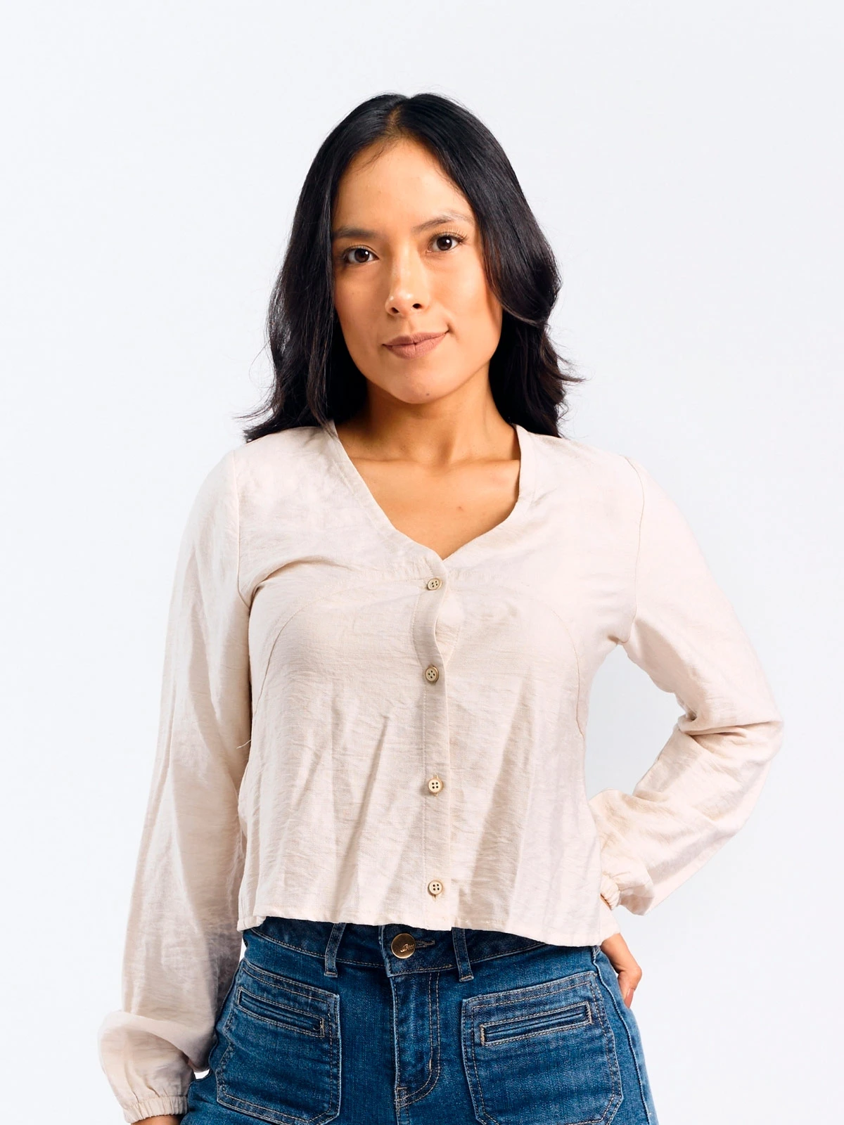 BLUSA MANGA LARGA MUJER PARADA 111 NAIDELY - 1