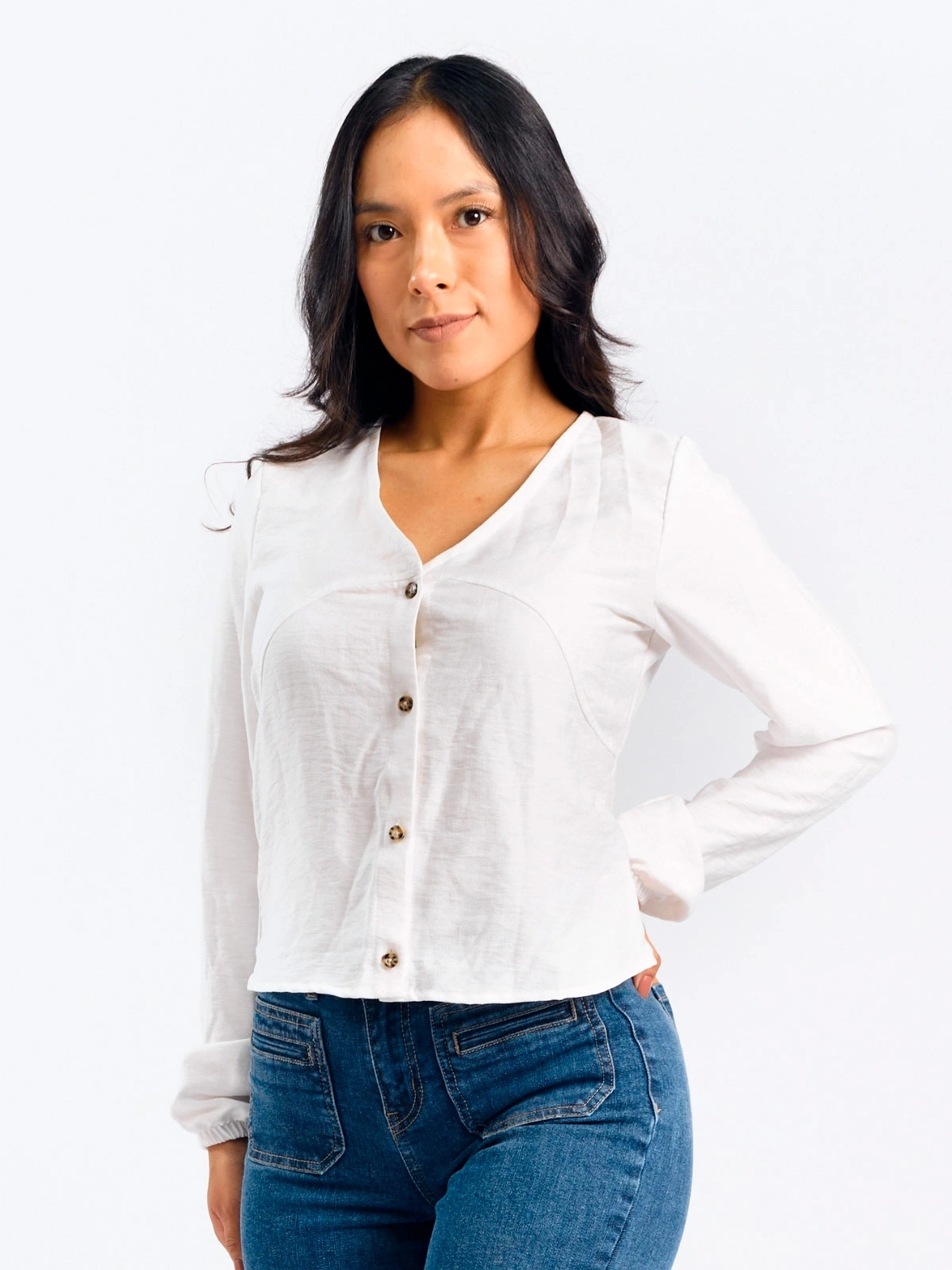 BLUSA MANGA LARGA MUJER PARADA 111 NAIDELY - 1