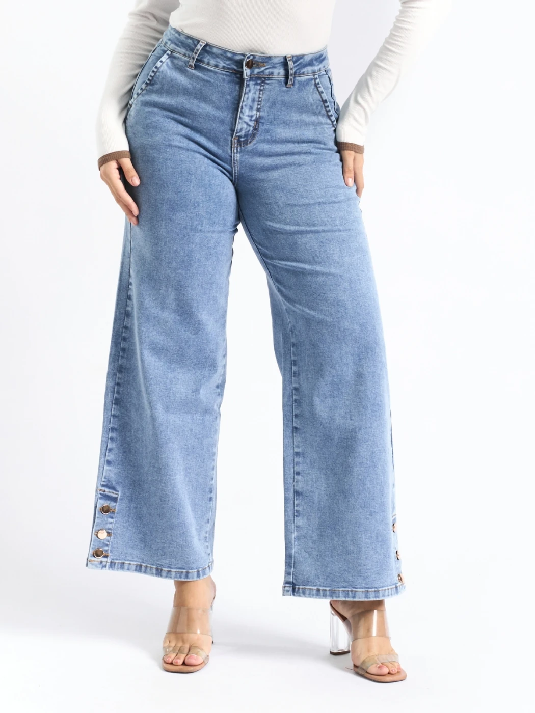 JEANS WIDE LEG MUJER PARADA 111 - 1