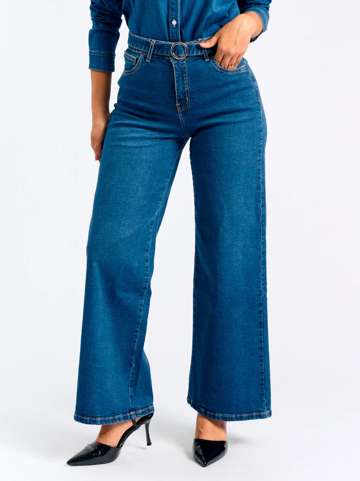 JEANS WIDE LEG MUJER PARADA 111 - 1