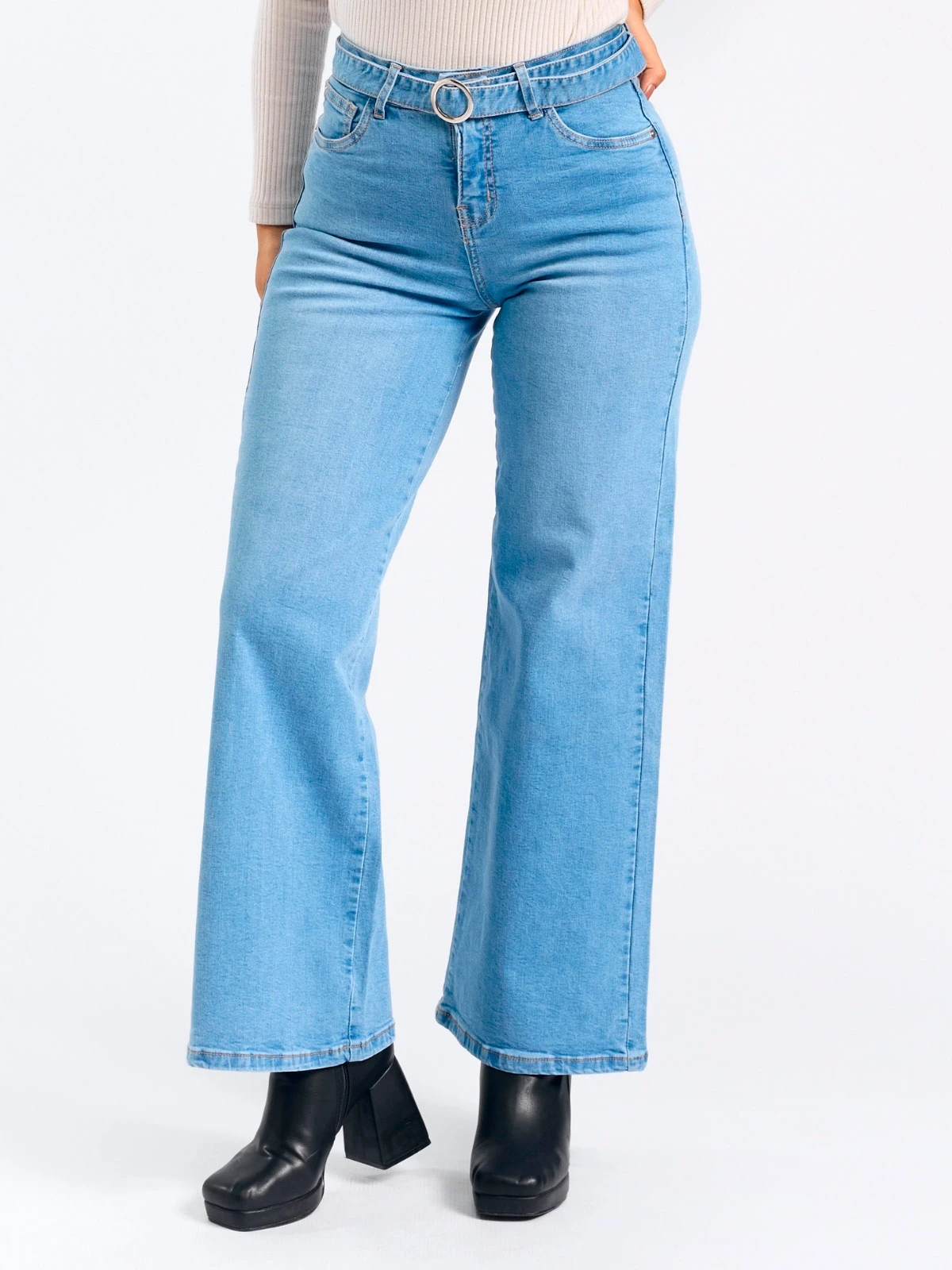 JEANS WIDE LEG MUJER PARADA 111 - 1