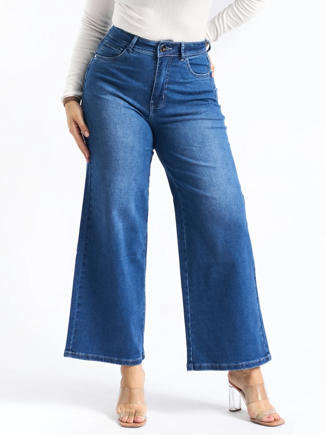 JEANS WIDE LEG MUJER PARADA 111 - 1