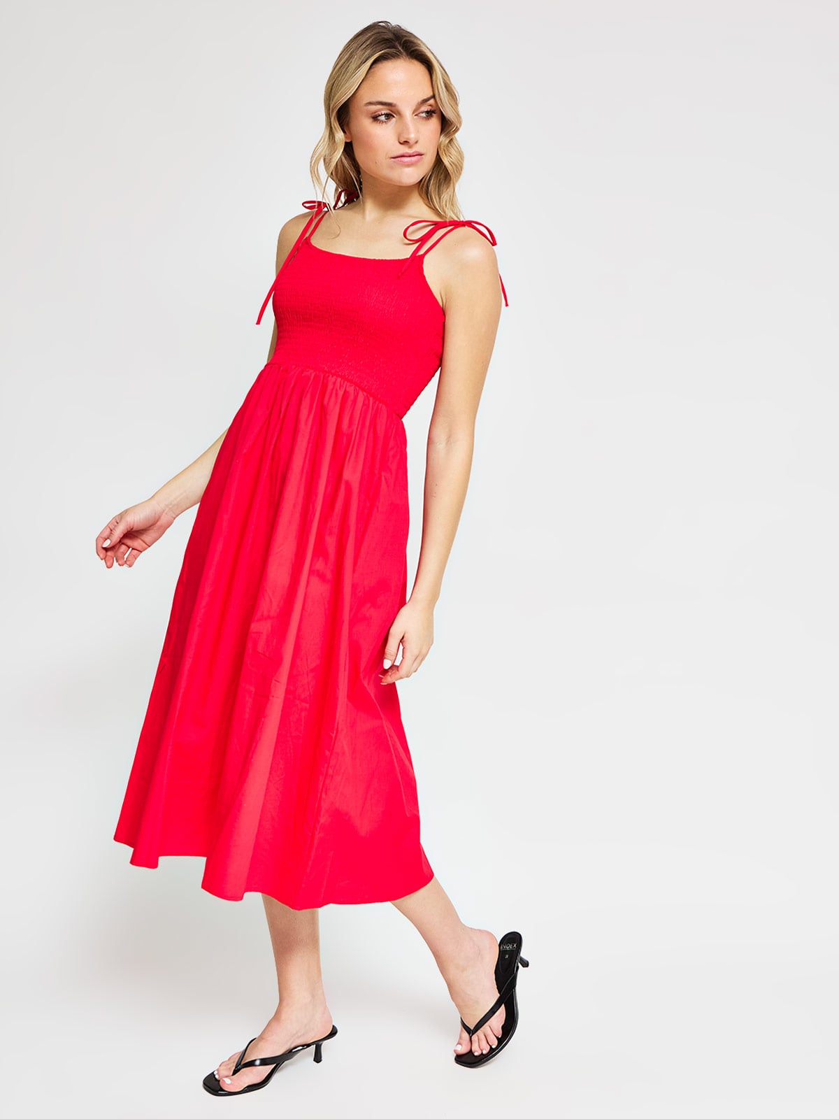 VESTIDO LARGO ALGODÓN MUJER INDEX FRUNCE - 2