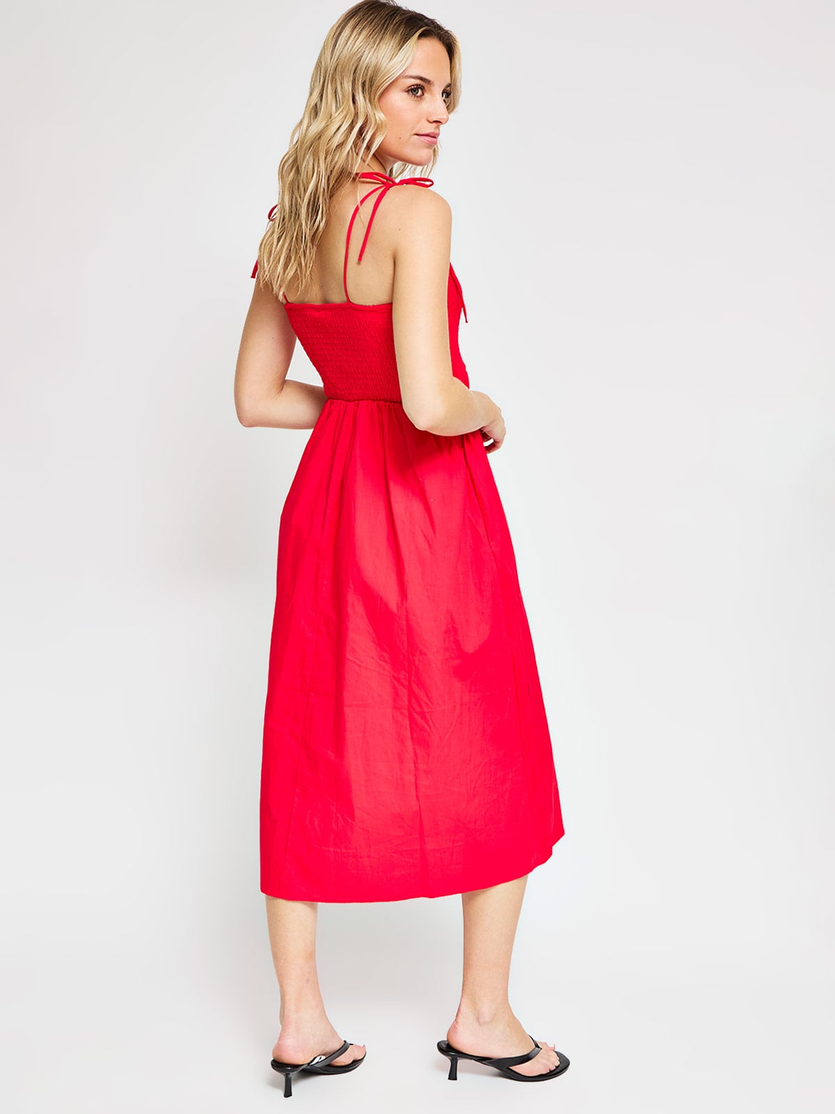 VESTIDO LARGO ALGODÓN MUJER INDEX FRUNCE - 3