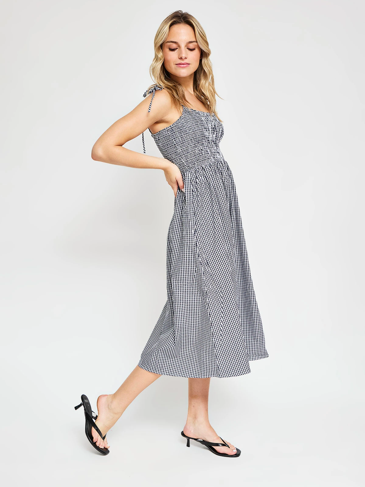 VESTIDO LARGO ALGODÓN MUJER INDEX FRUNCE - 2