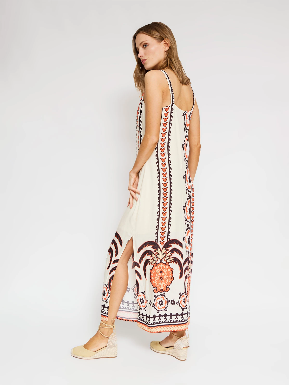 VESTIDO LARGO MUJER TATIENNE TIRITAS ESTAMPADO - 3