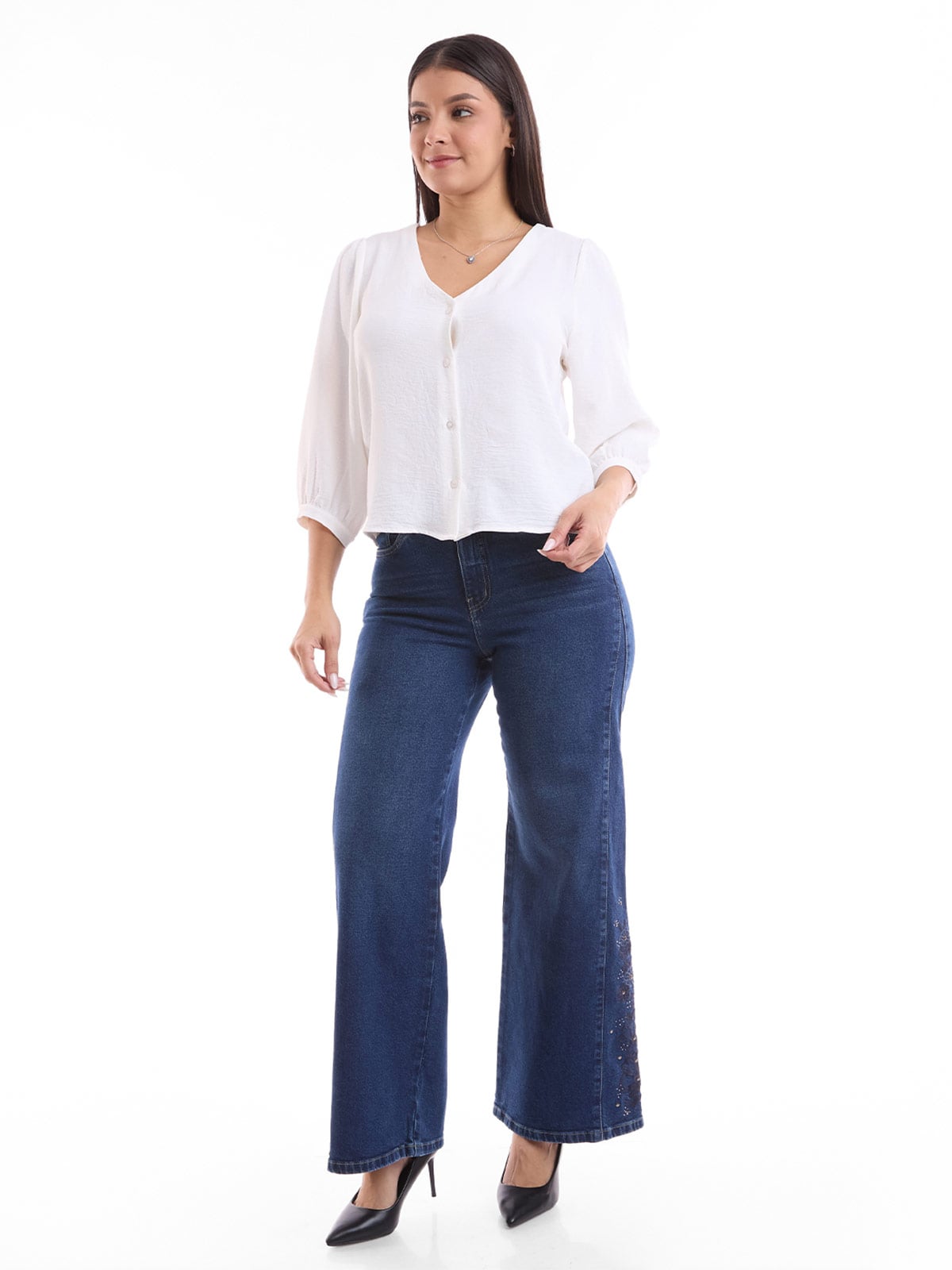 BLUSA MANGA 3/4 MUJER METAL JEANS MAIRA - 1