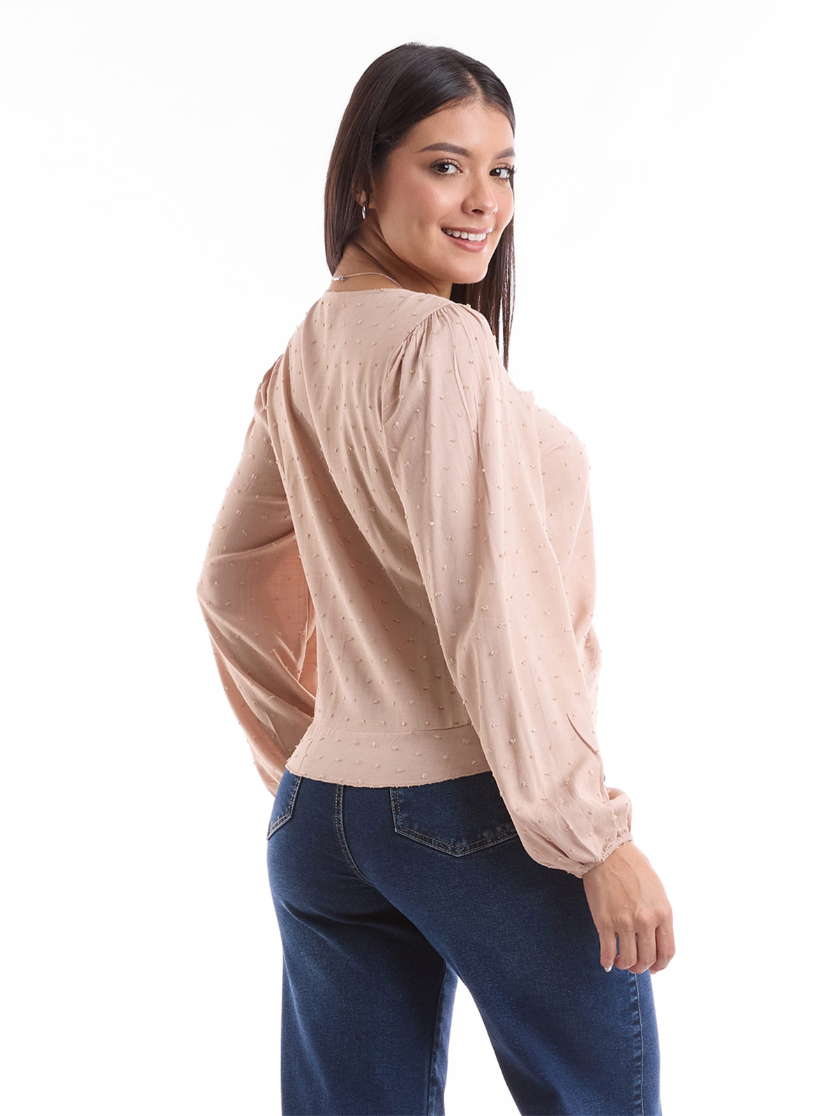 BLUSA MANGA LARGA MUJER METAL JEANS MOTA - 4