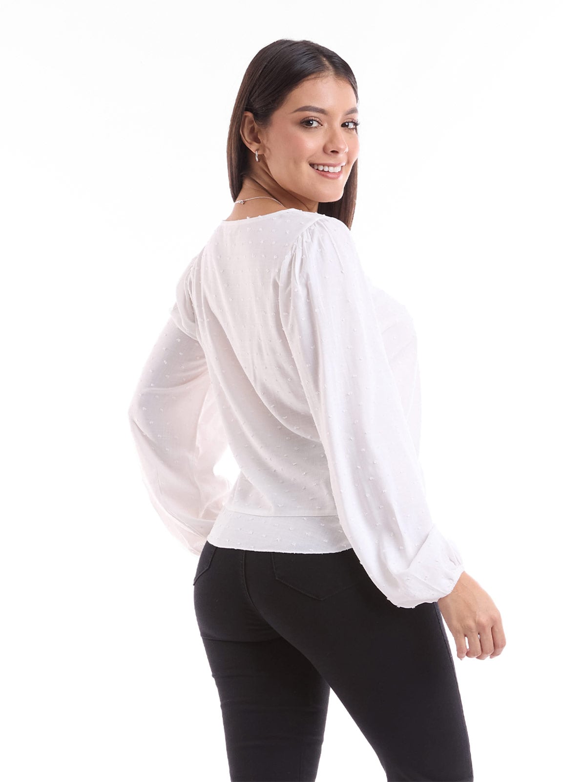 BLUSA MANGA LARGA MUJER METAL JEANS MOTA - 3