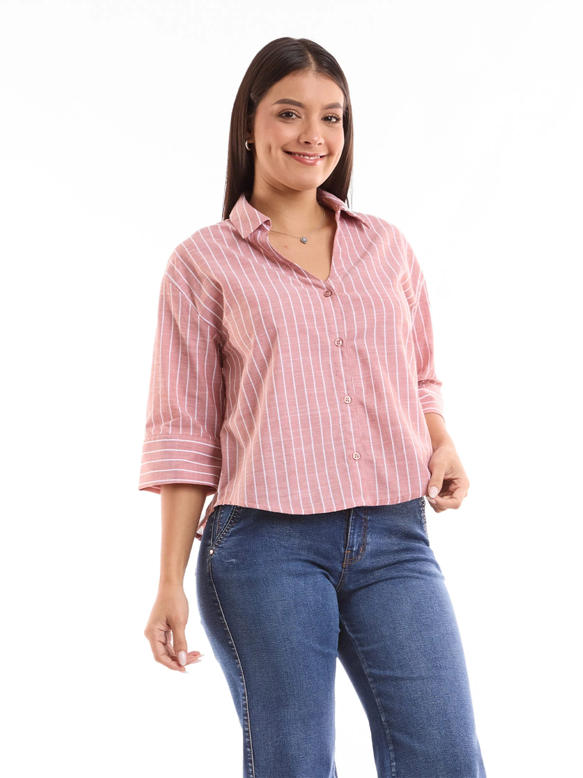 BLUSA MANGA 3/4 MUJER METAL JEANS RAYAS NATALIA - 2