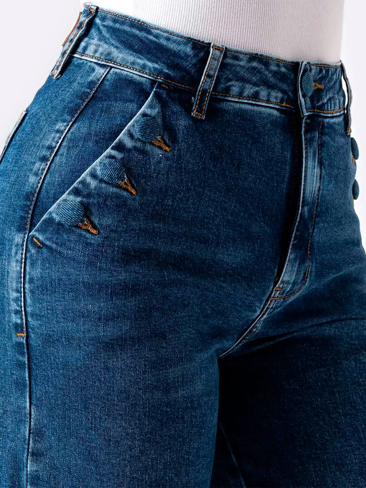 JEANS CULOTTE MUJER PIONIER DENIM STRETCH BRUNELHA - 4