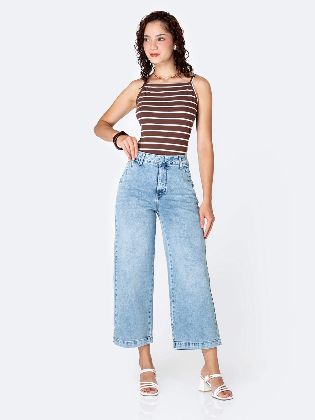 JEANS CULOTTE MUJER PIONIER DENIM STRETCH BRUNELHA - 1