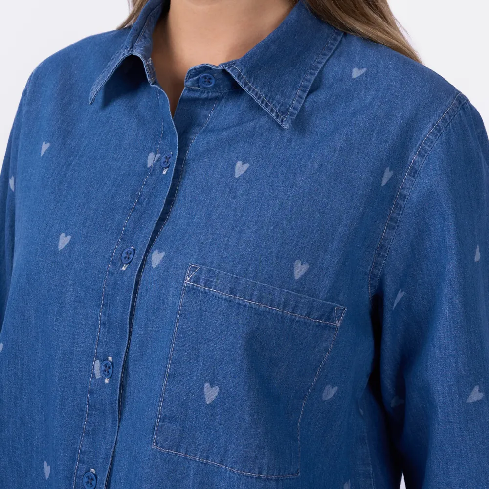 BLUSA MANGA LARGA ALGODÓN MUJER MACHINE-E-STARLE - 2