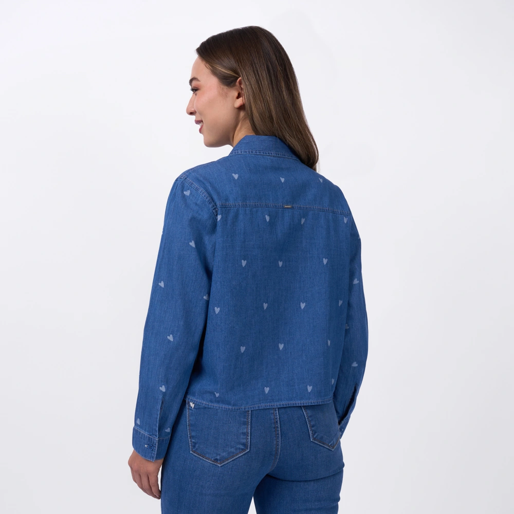 BLUSA MANGA LARGA ALGODÓN MUJER MACHINE-E-STARLE - 3