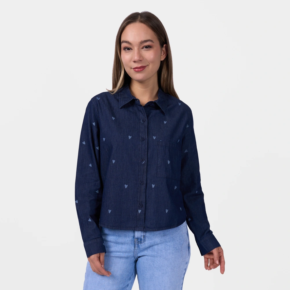 BLUSA MANGA LARGA ALGODÓN MUJER MACHINE-E-STARLE - 1