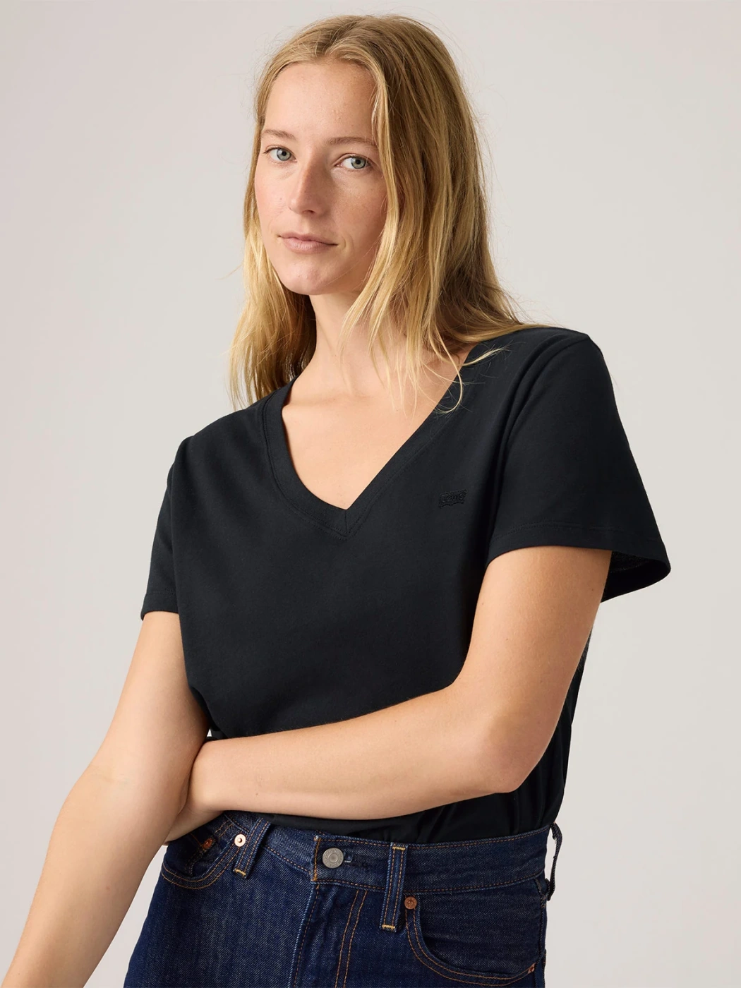 POLO ALGODÓN MUJER LEVIS FAVORITE V-NECK HM ANTHRACITE - 3