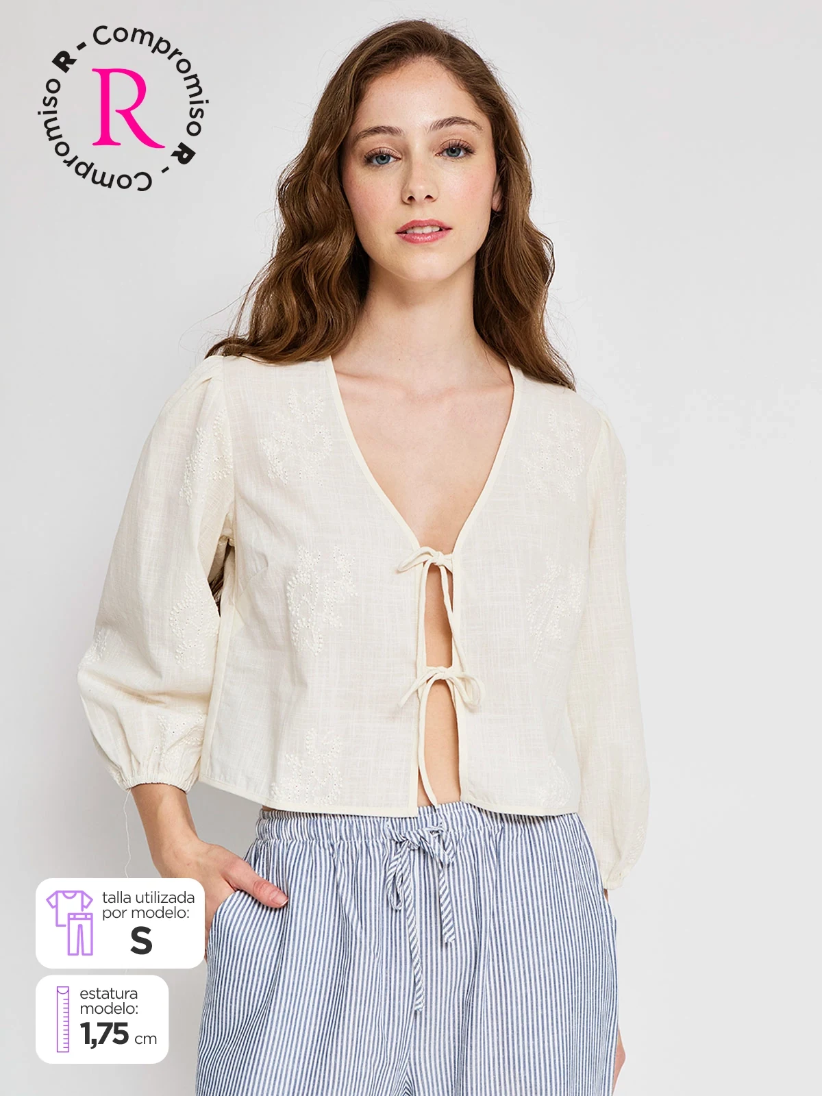 BLUSA MANGA LARGA ALGODÓN INDEX MUJER - 1