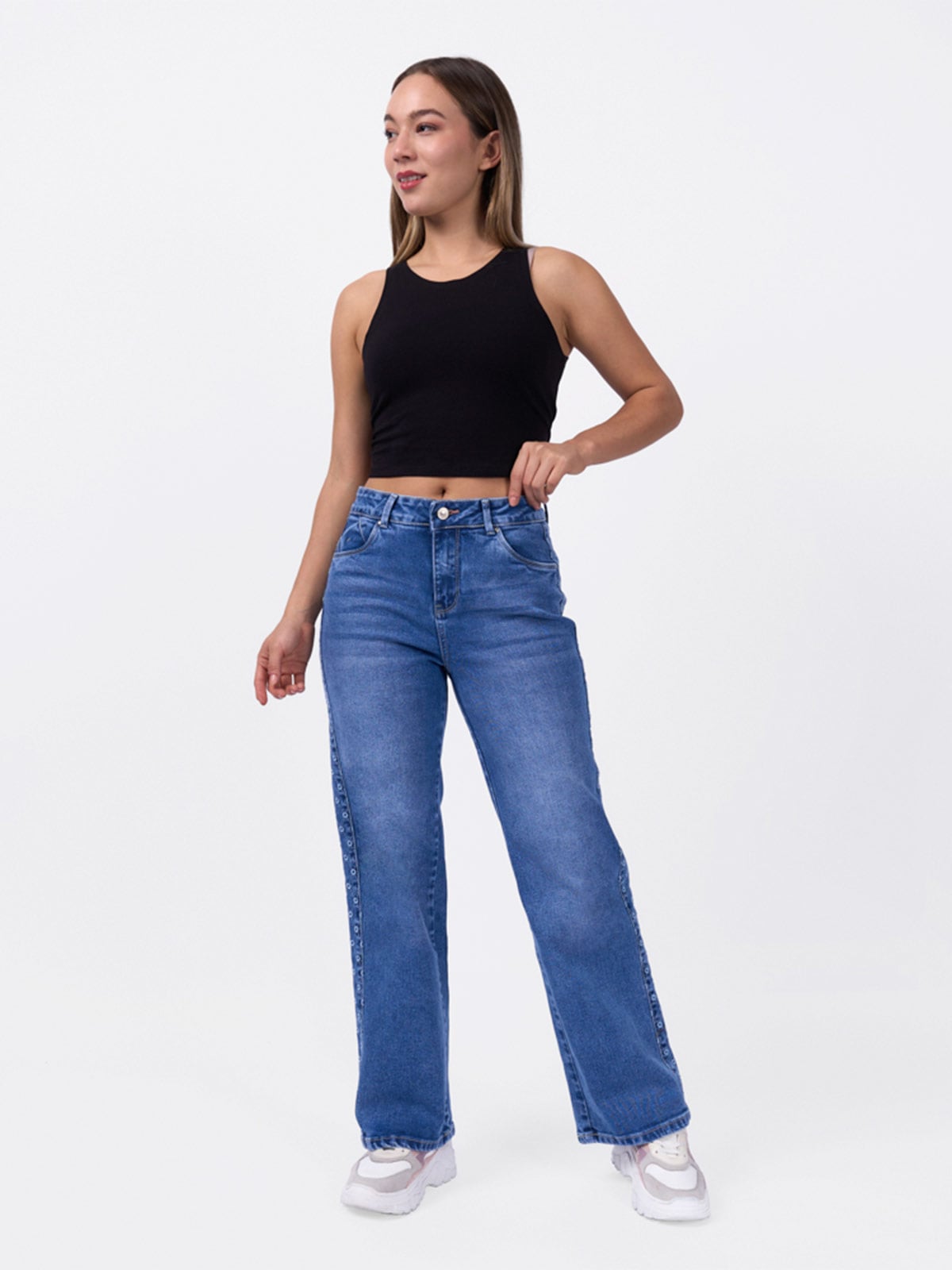 JEAN ALGODÓN REGULAR MUJER MACHINE ROSS  - 1