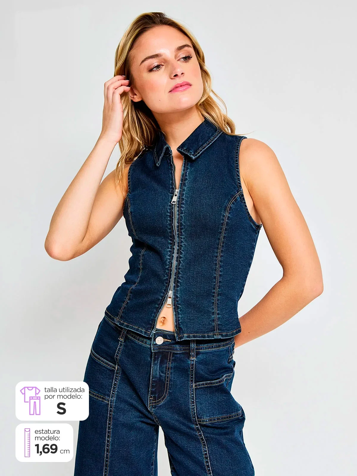 BLUSA SIN MANGAS ALGODÓN MUJER INDEX - ELEGIDO TINI - 2