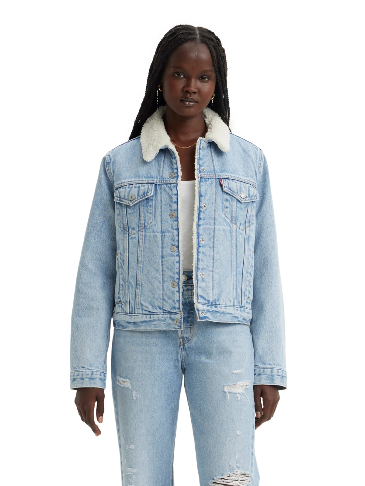CASACA MUJER LEVIS ORIGINAL SHERPA TRUCKER  - 1