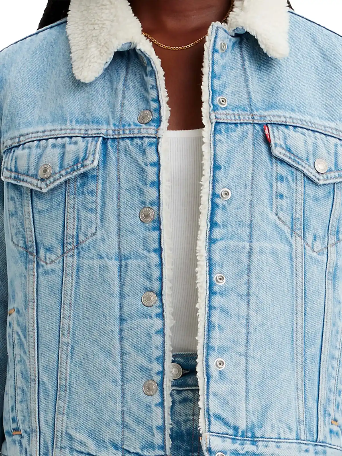 CASACA MUJER LEVIS ORIGINAL SHERPA TRUCKER  - 4