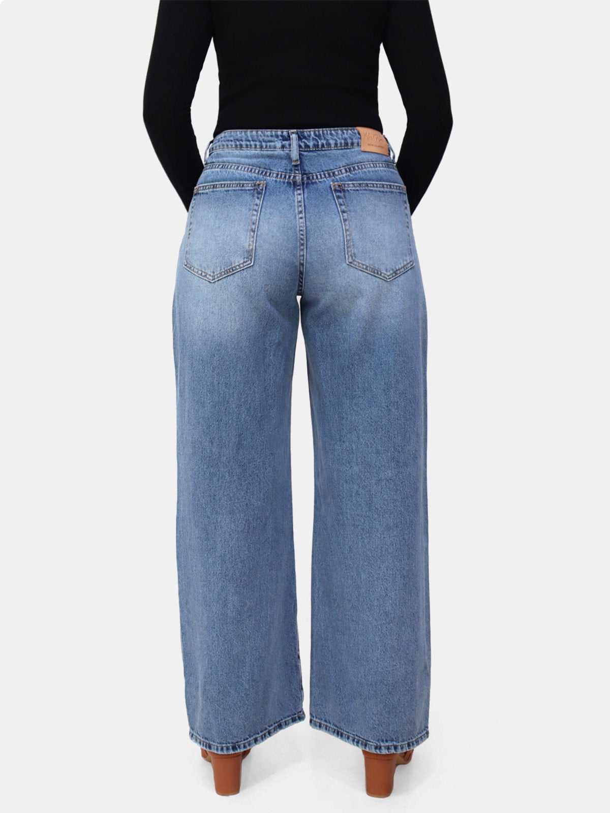 JEAN ALGODÓN BAGGY MUJER KAYRA POBLET PERFECT FIT TACHAS - 2
