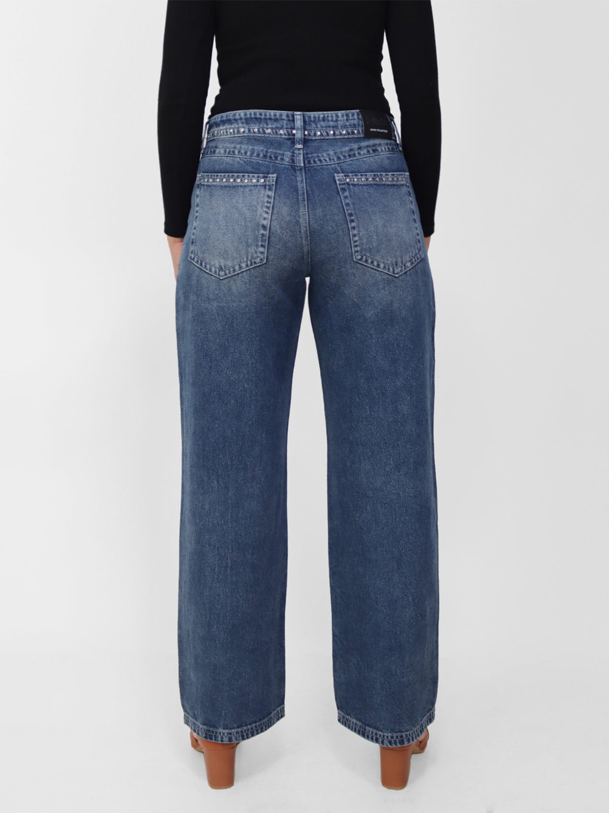 JEAN ALGODÓN BAGGY MUJER KAYRA POBLET PERFECT FIT TACHAS - 2