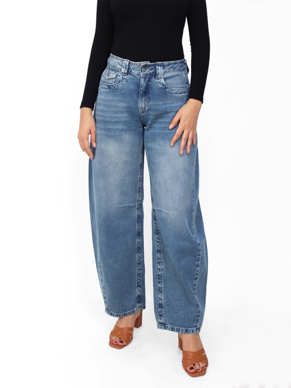 JEAN BAGGY MUJER KAYRA POBLET PERFECT FIT PIERNAS ANCHAS - 1