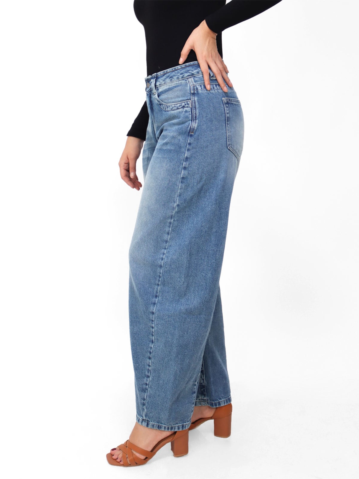 JEAN BAGGY MUJER KAYRA POBLET PERFECT FIT PIERNAS ANCHAS - 3