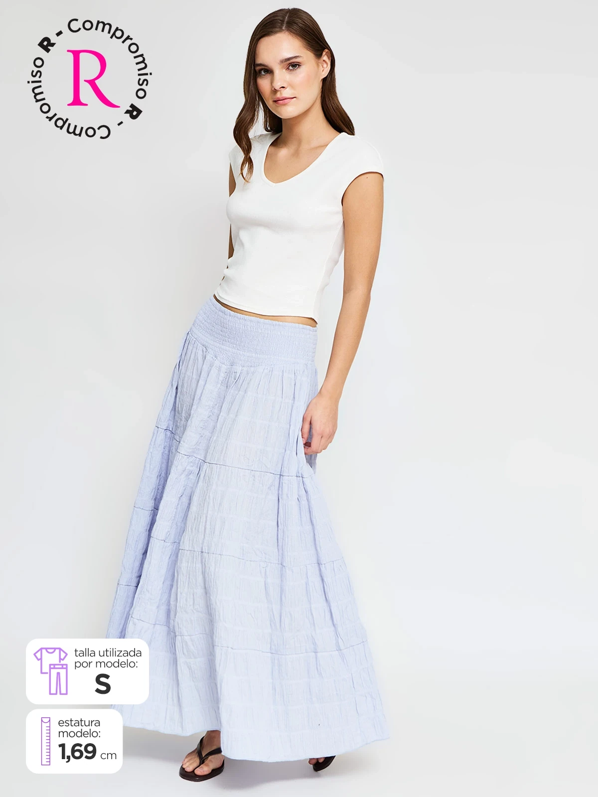 FALDA LARGA ALGODÓN MUJER INDEX - 1
