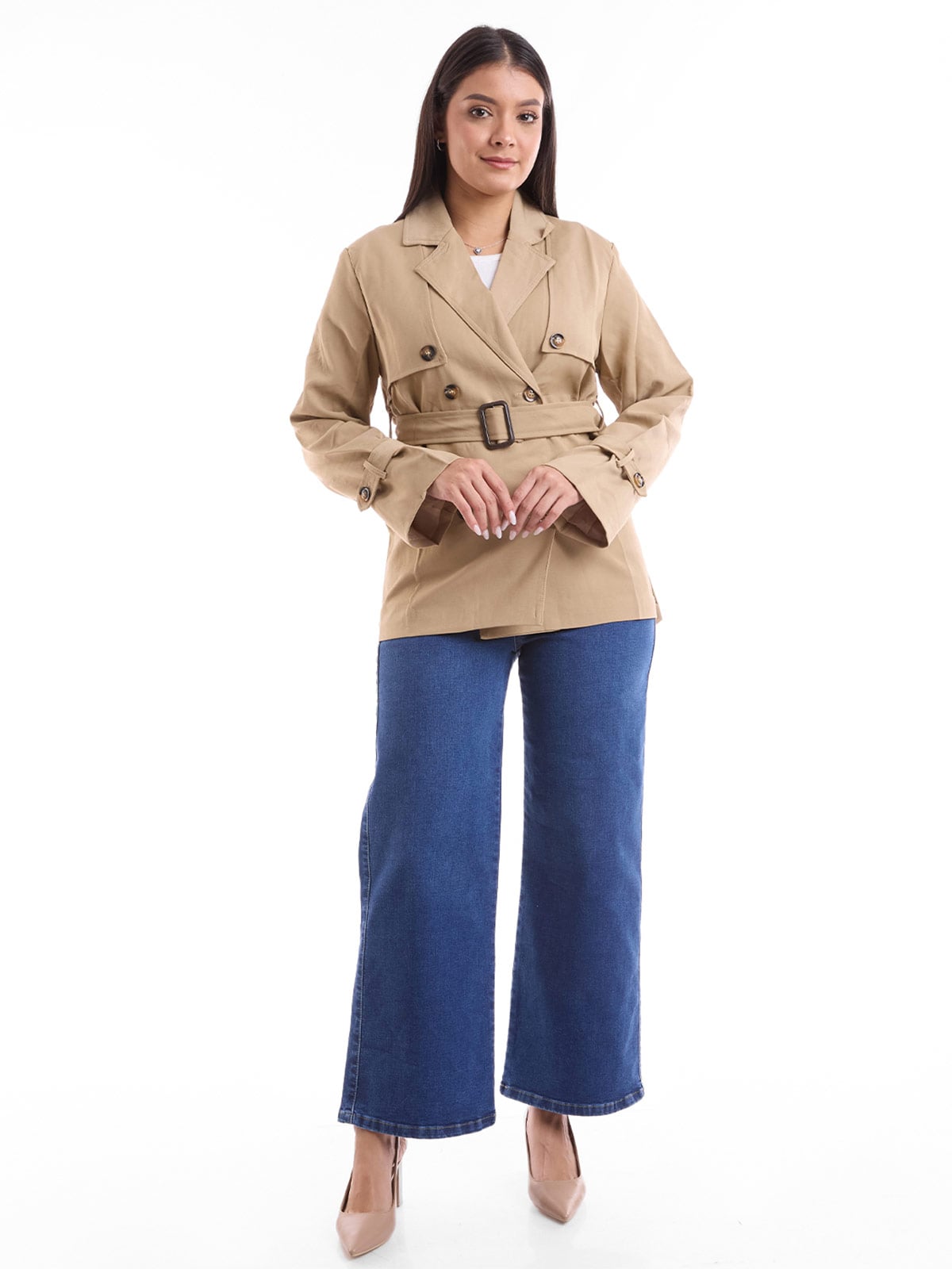 ABRIGO MUJER METAL JEANS TRENCH MAFER - 1
