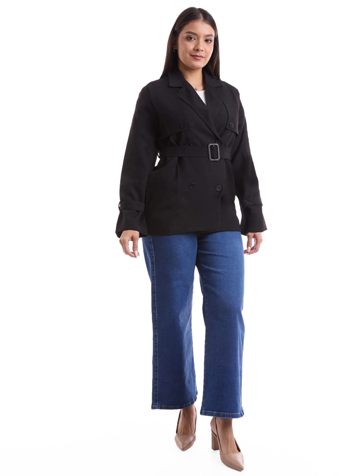 ABRIGO MUJER METAL JEANS TRENCH MAFER - 1