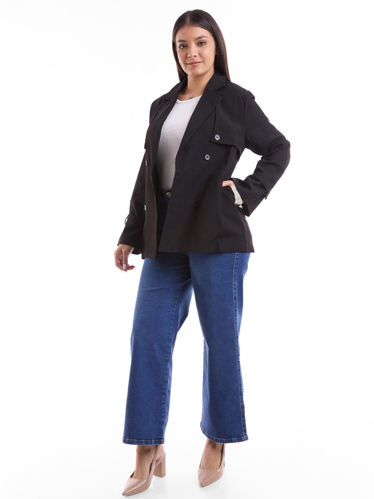 ABRIGO MUJER METAL JEANS TRENCH MAFER - 2