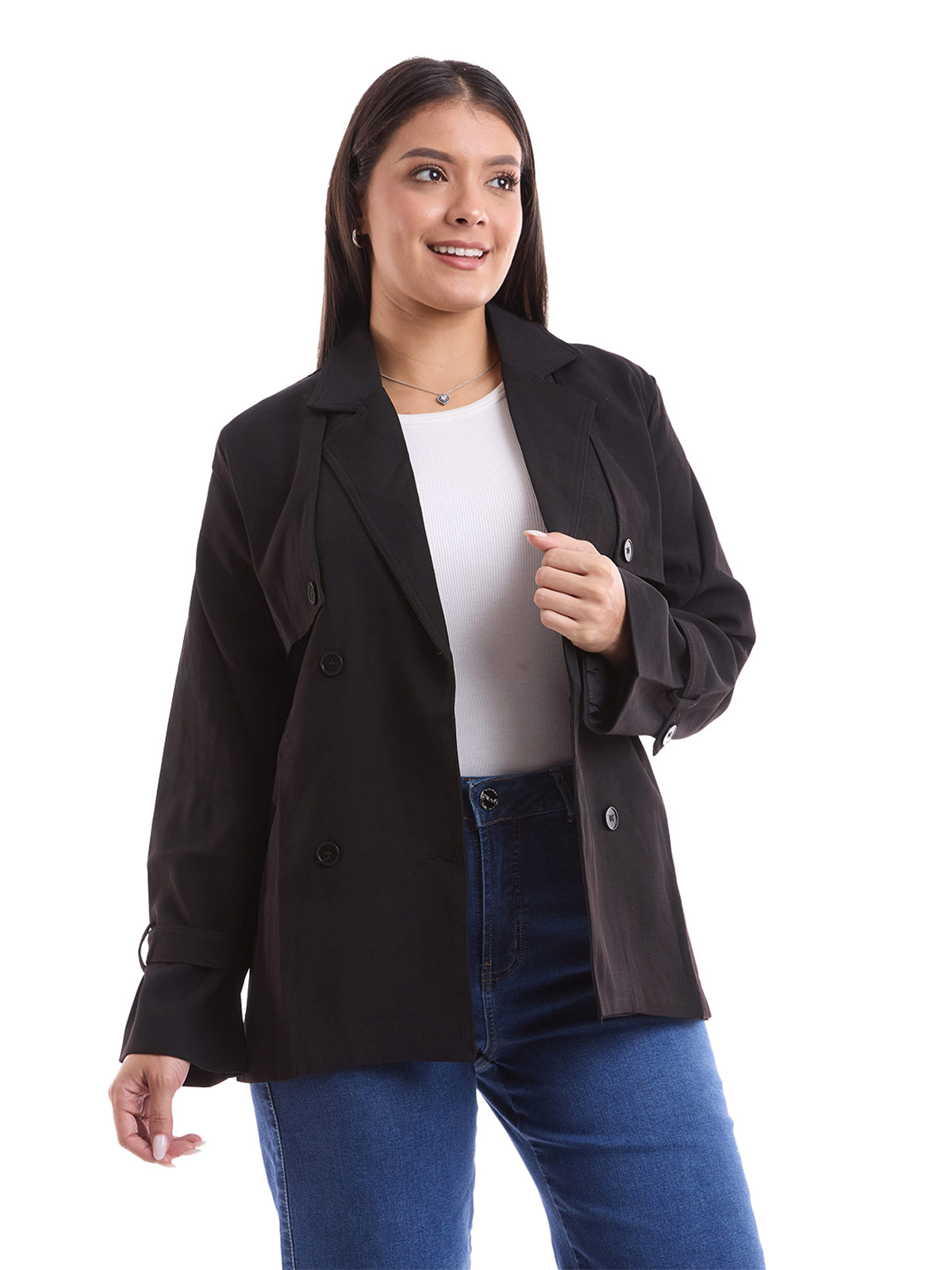 ABRIGO MUJER METAL JEANS TRENCH MAFER - 3