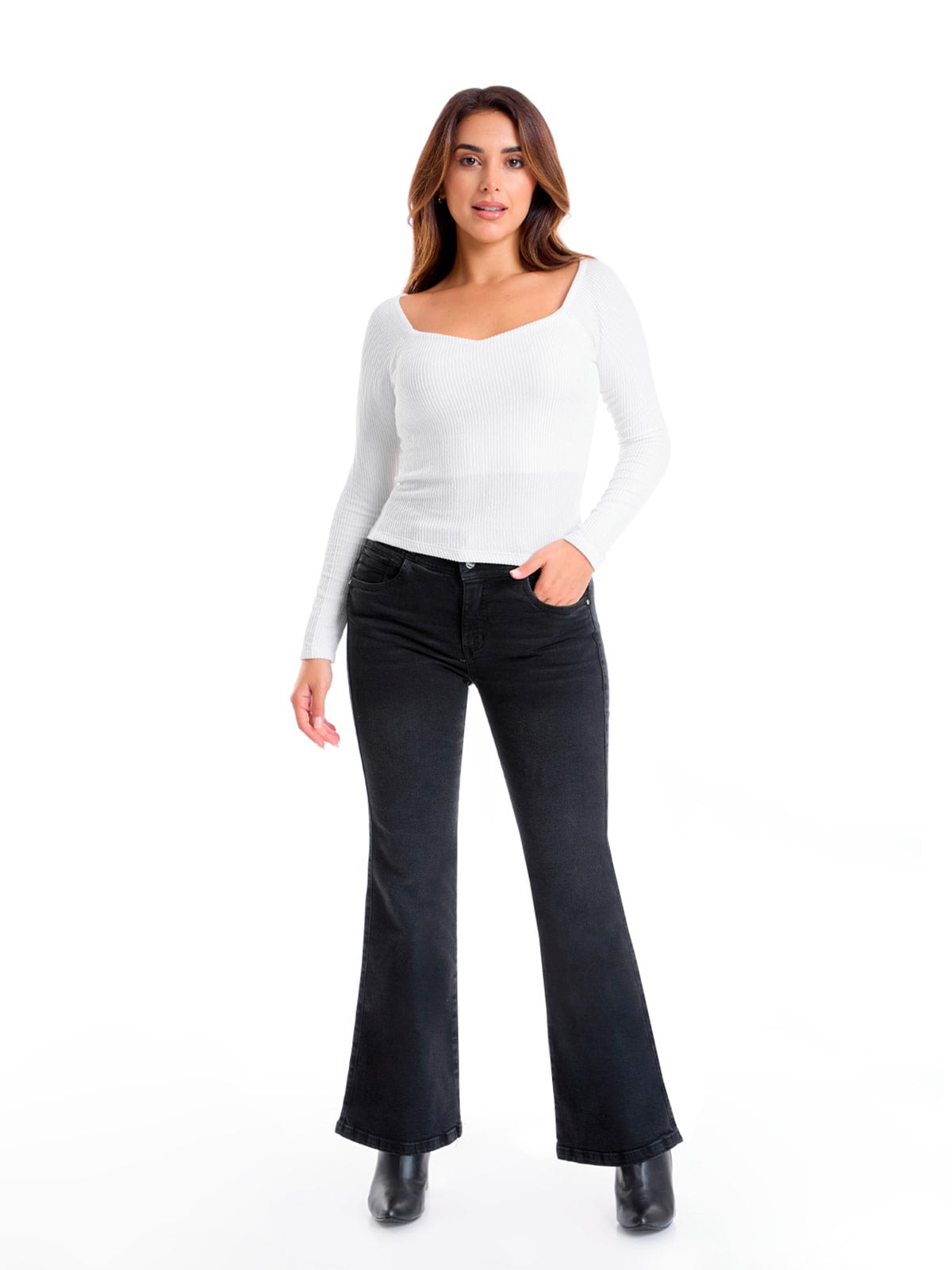 POLO MANGA LARGA MUJER METAL JEANS RIB MONICA - 1