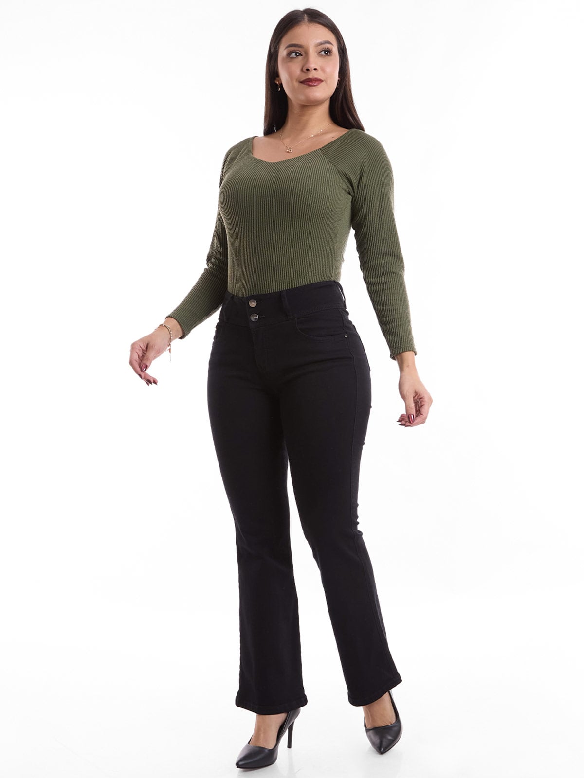 POLO MANGA LARGA MUJER METAL JEANS RIB MONICA - 1