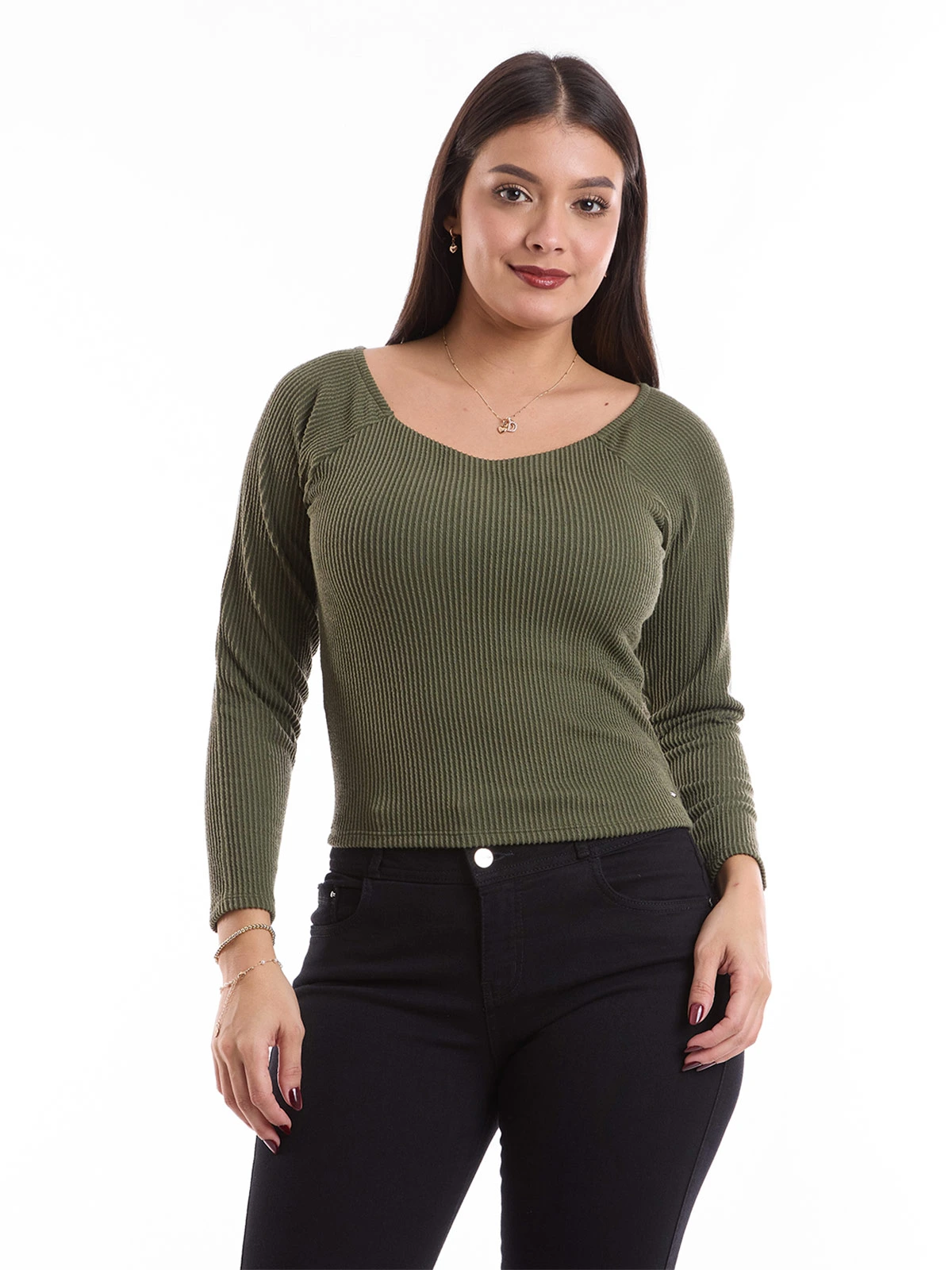 POLO MANGA LARGA MUJER METAL JEANS RIB MONICA - 2