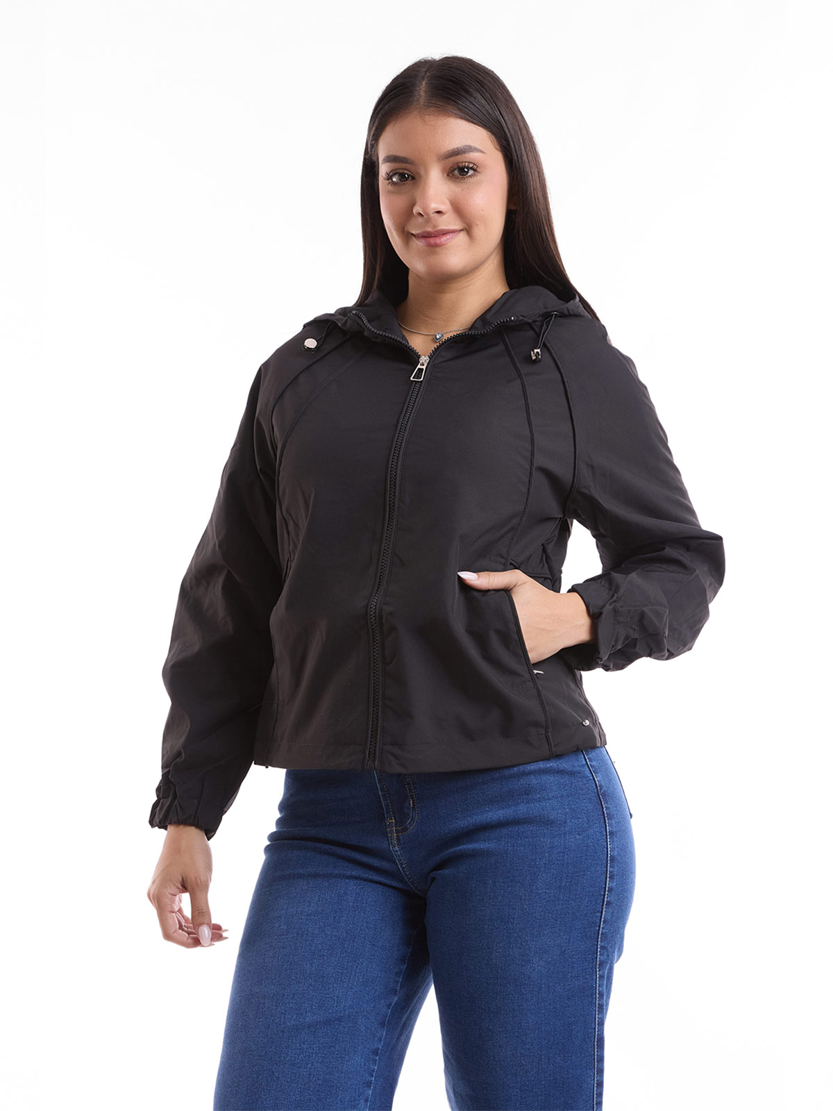 CASACA MUJER METAL JEANS CORTAVIENTO KIMI - 1