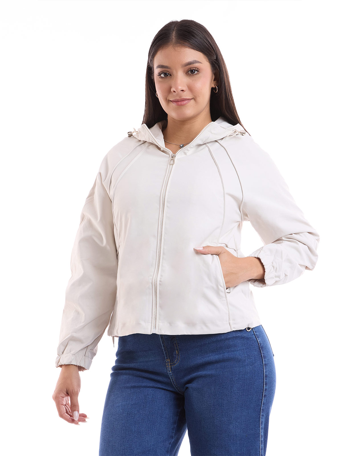 CASACA MUJER METAL JEANS CORTAVIENTO KIMI - 1