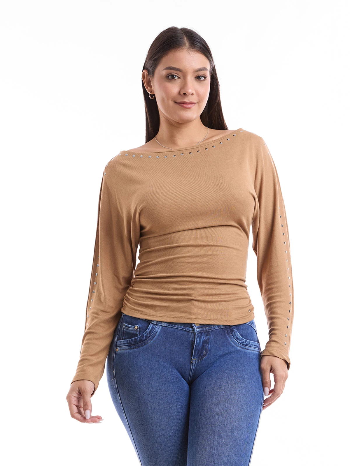 POLO MUJER METAL JEANS TACHAS ALEXA - 1