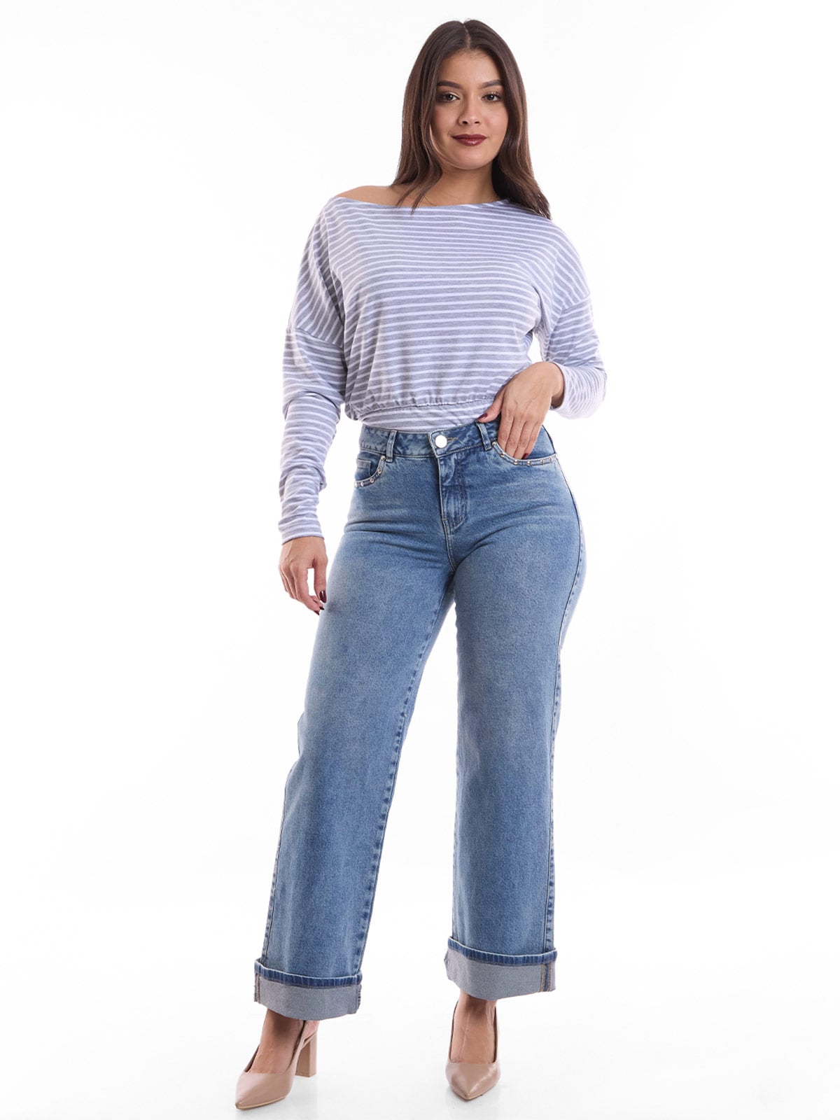JEANS STRAIGHT MUJER METAL JEANS CAMILLE - 1