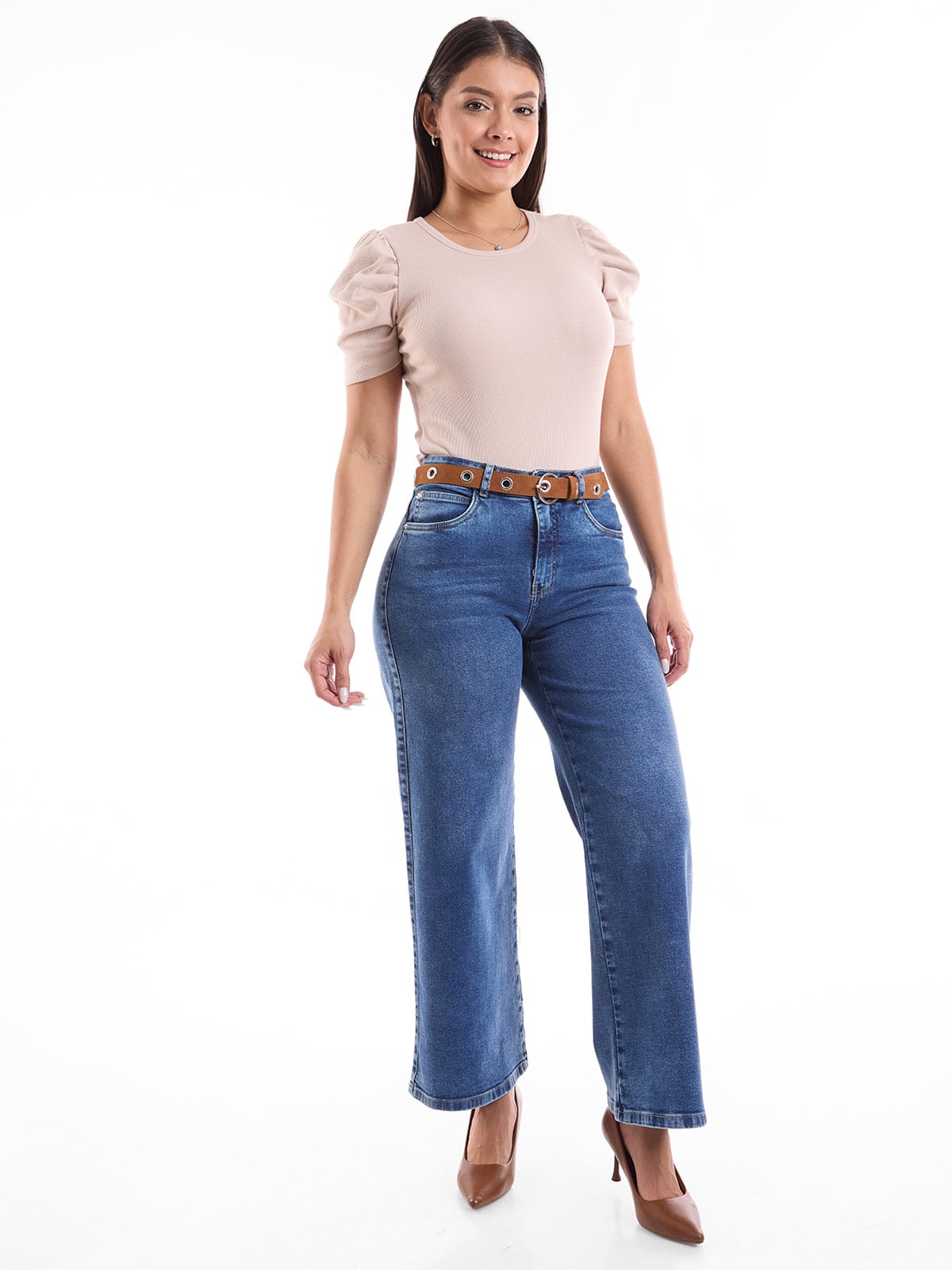 JEANS WIDE LEG MUJER METAL JEANS BAMBOLEO - 1