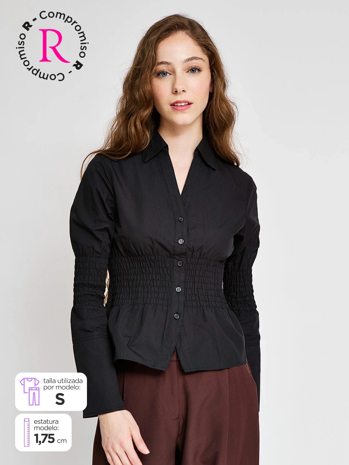 BLUSA MANGA LARGA ALGODÓN MUJER INDEX - ELEGIDO TINI - 1
