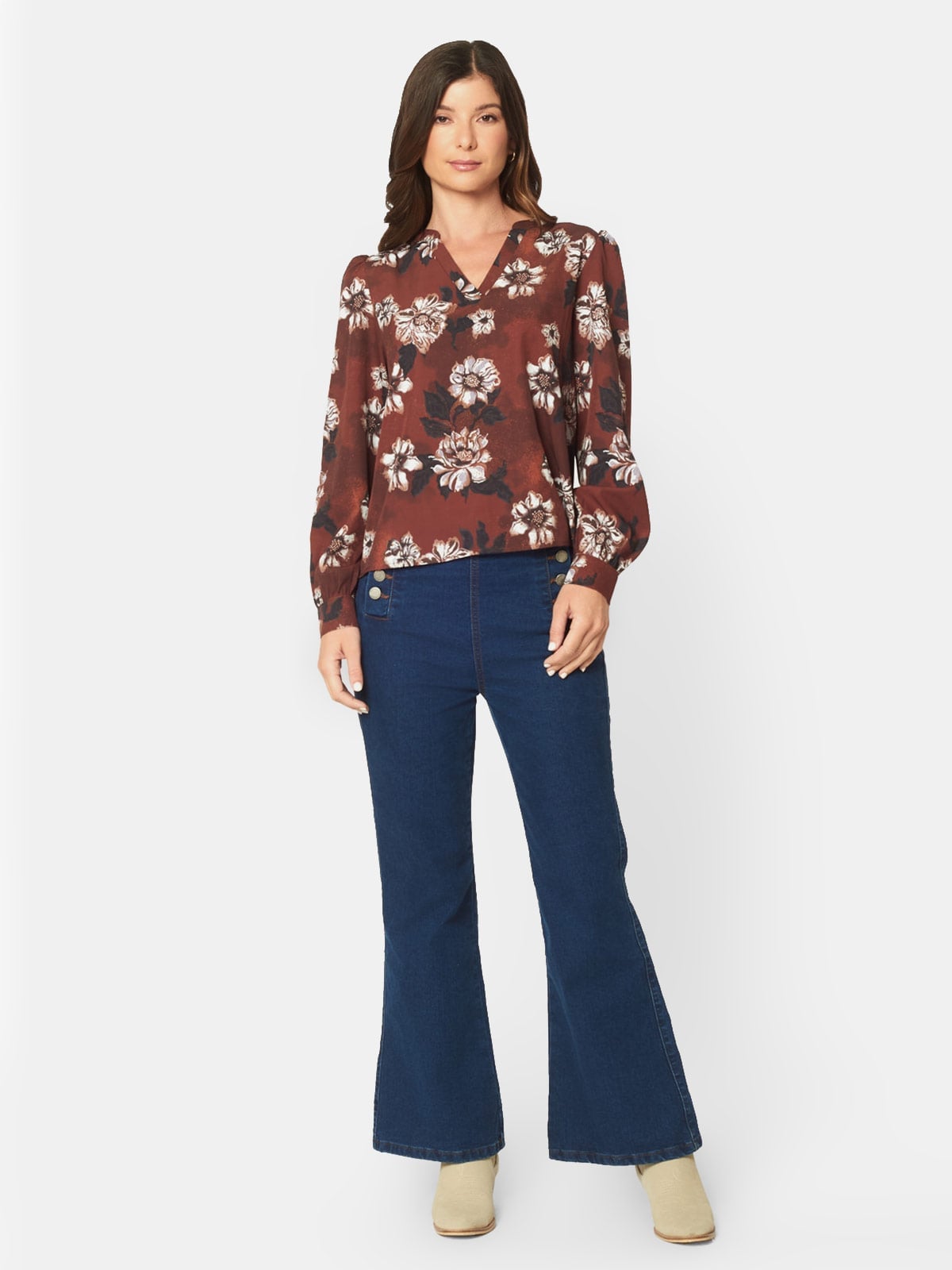 BLUSA MUJER MENTHA Y CHOCOLATE MULTICOLOR FANCY - 4