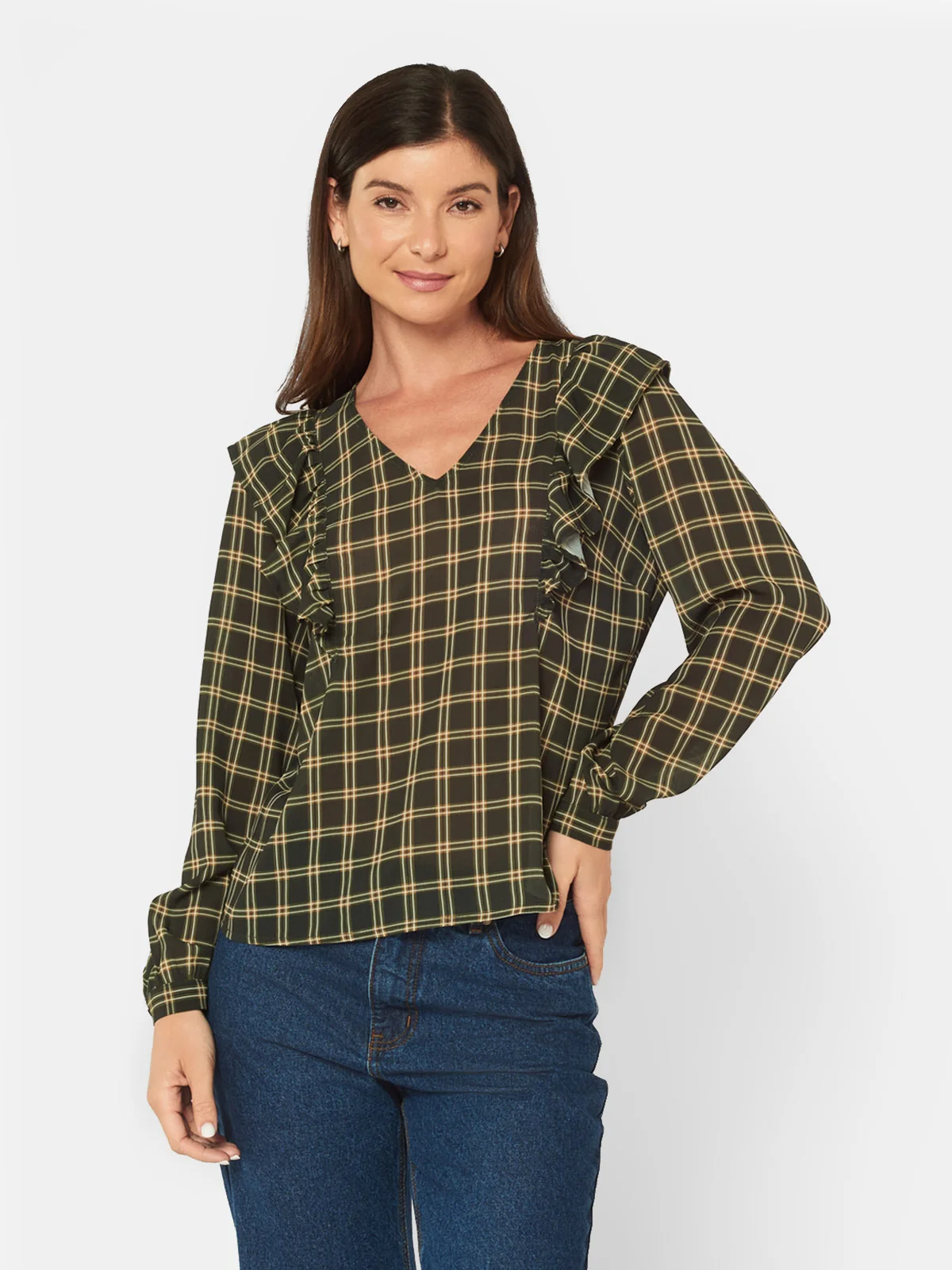 BLUSA MUJER MENTHA Y CHOCOLATE MULTICOLOR MAGDALENA - 1