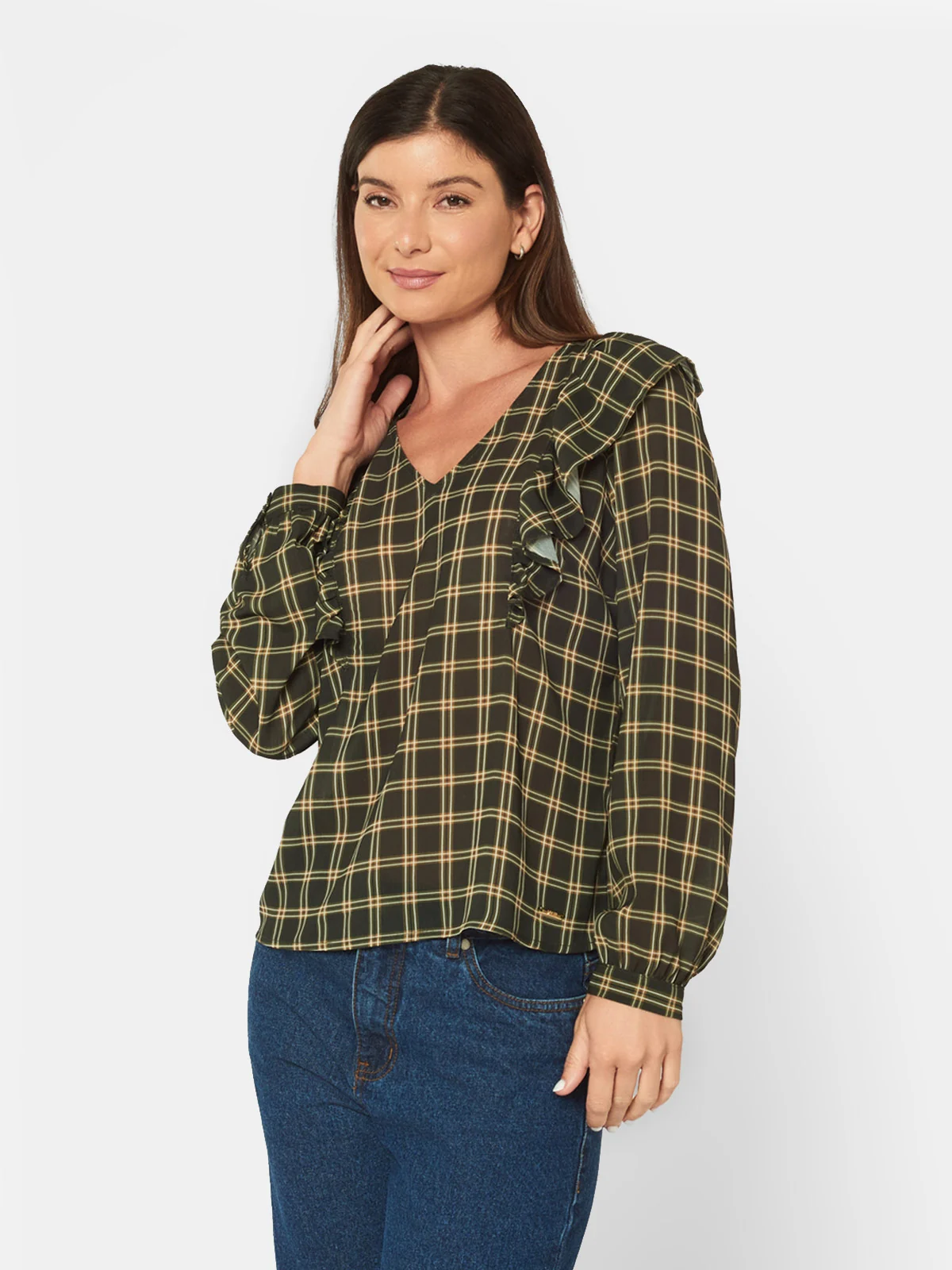 BLUSA MUJER MENTHA Y CHOCOLATE MULTICOLOR MAGDALENA - 3