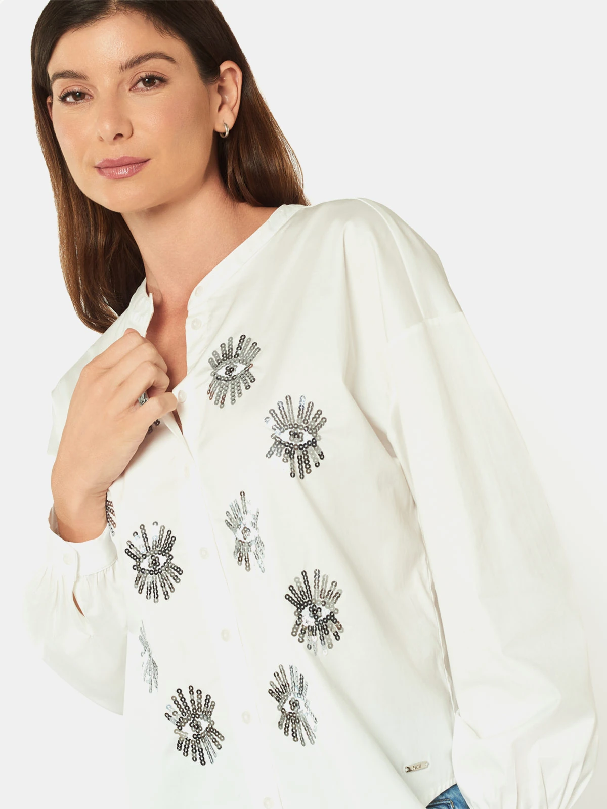 BLUSA MUJER MENTHA Y CHOCOLATE HUESO MAGNOLIA - 3