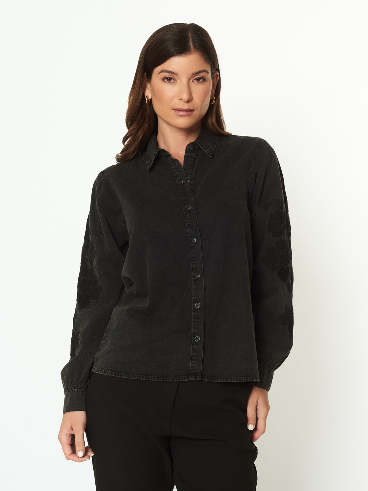 BLUSA ALGODÓN MUJER MENTHA Y CHOCOLATE NEGRO MALVA - 1