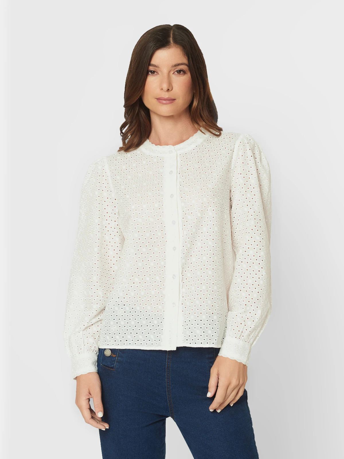 BLUSA MUJER MENTHA Y CHOCOLATE HUESO THALIA - 1
